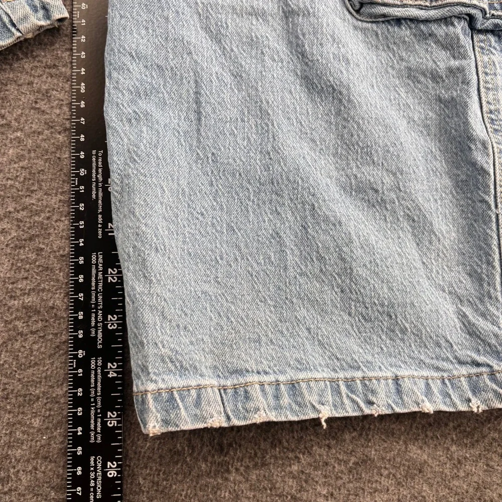 Art Class Girls Light Wash Cargo Wide Leg Jeans Light Blue Size 12 RN17730
